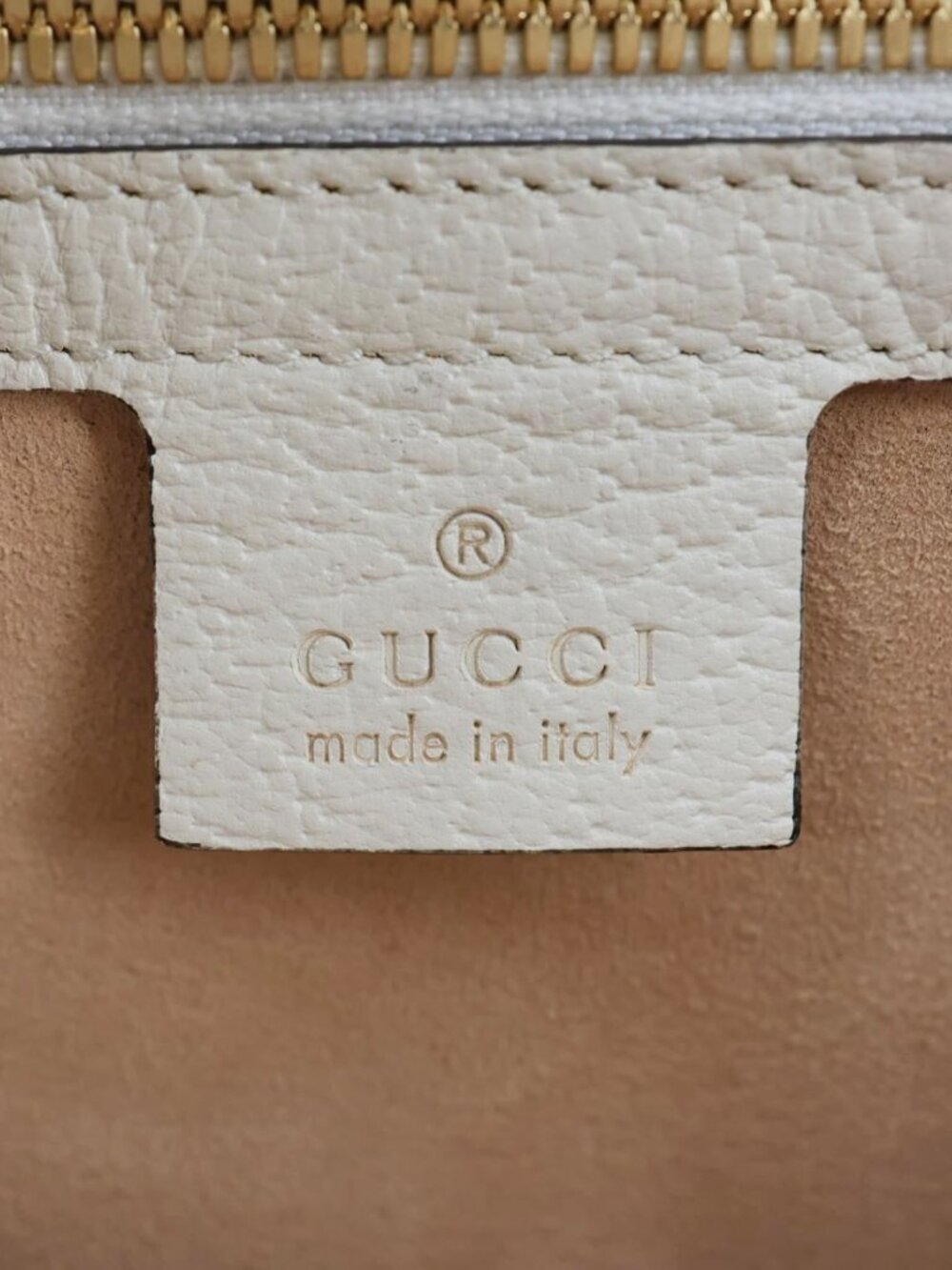 Gucci  Interlocking G Small GG Supreme Les Pommes Canvas Tote Bag Beige 659983 - Picture 12 of 13